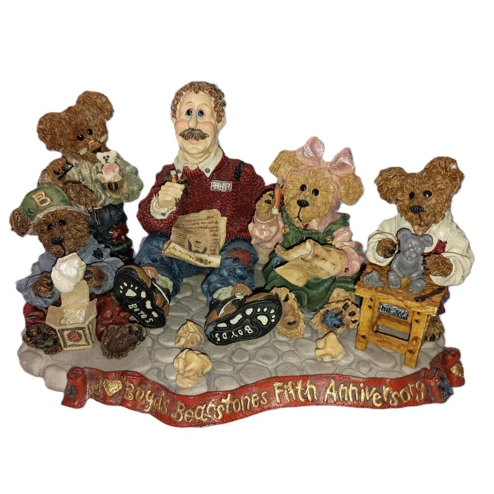 Vintage 1998 Boyds Bears & Friends - Work is Love Made Visible Fifth Anniversary